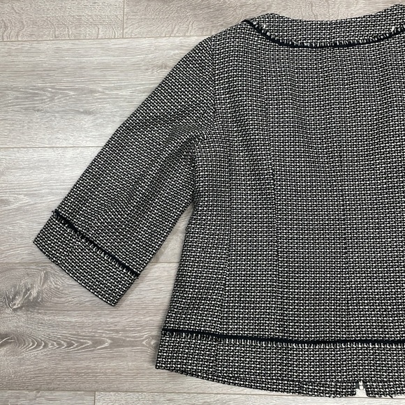 Sejour 3/4 Sleeve Zipper Front Tweed Jacket Blazer 14W - Picture 15 of 16